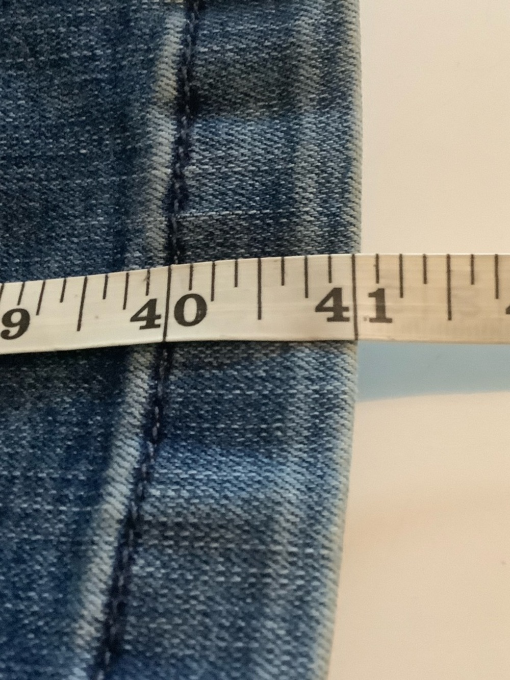 St. John's Bay Distressed Blue Wide-Leg Jeans with Side Button Detail - Picture 11 of 11